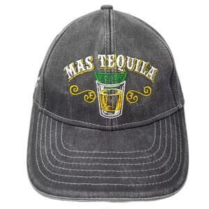 Cowgirl Hardware Baseball Cap Gray Yellow Mas Tequila Shot Glass OS Snapback Hat